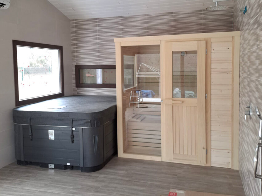 Sauna Olmo personalizada Sauna interior Saunakris